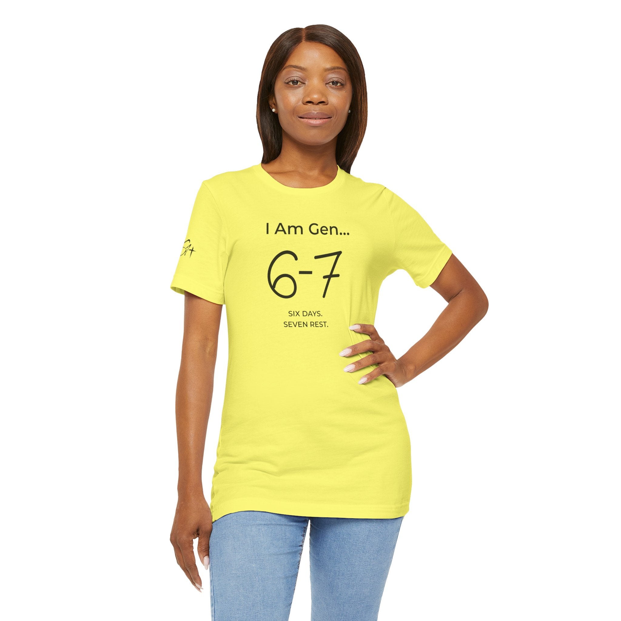 6-7 SIX DAYS. SEVEN REST. T-Shirt | Season1+ Minimalist Scripture Tee