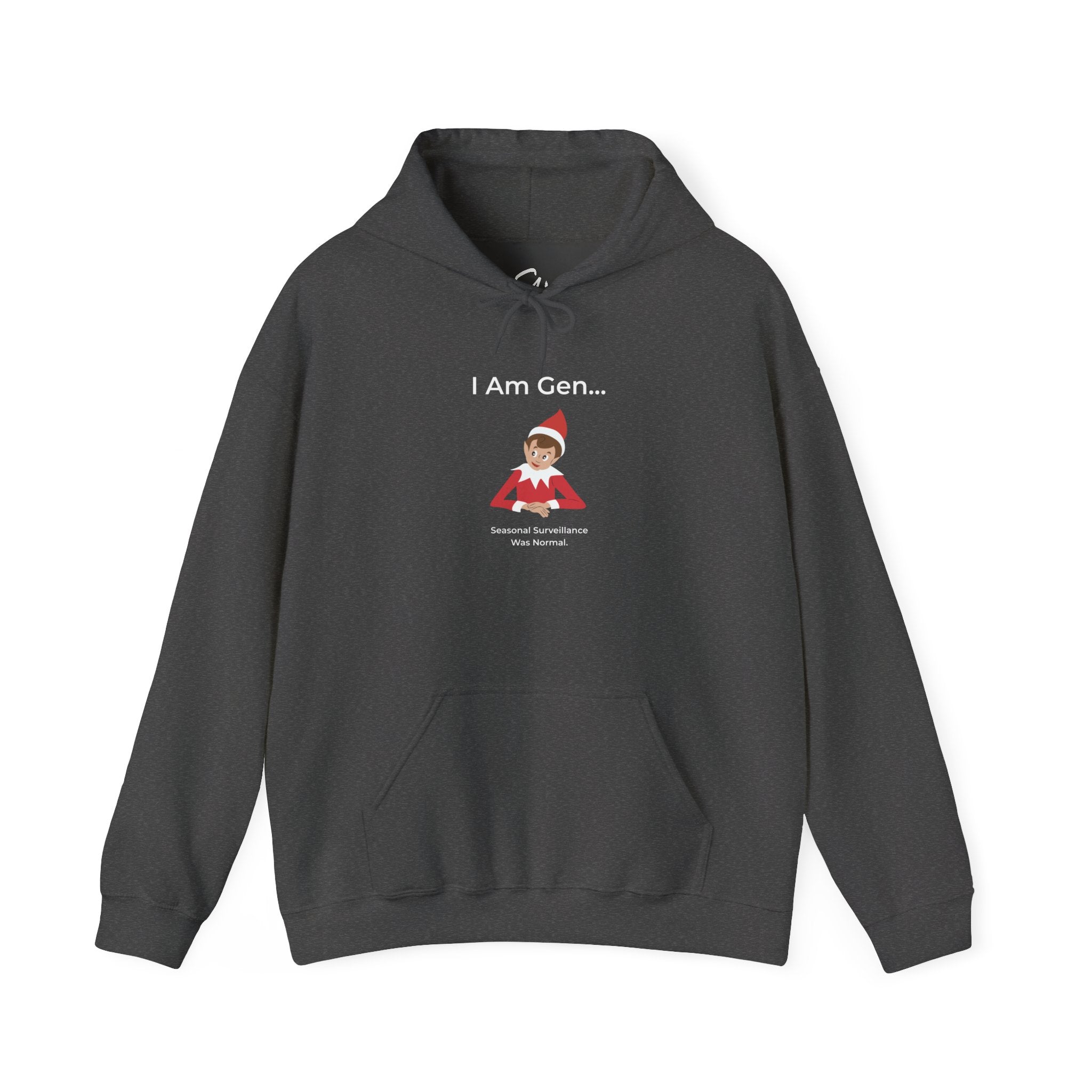 "I Am Gen..." Christmas Hoodie | Gen Z Elf Surveillance Sweatshirt | Holiday Humor Pullover Gift