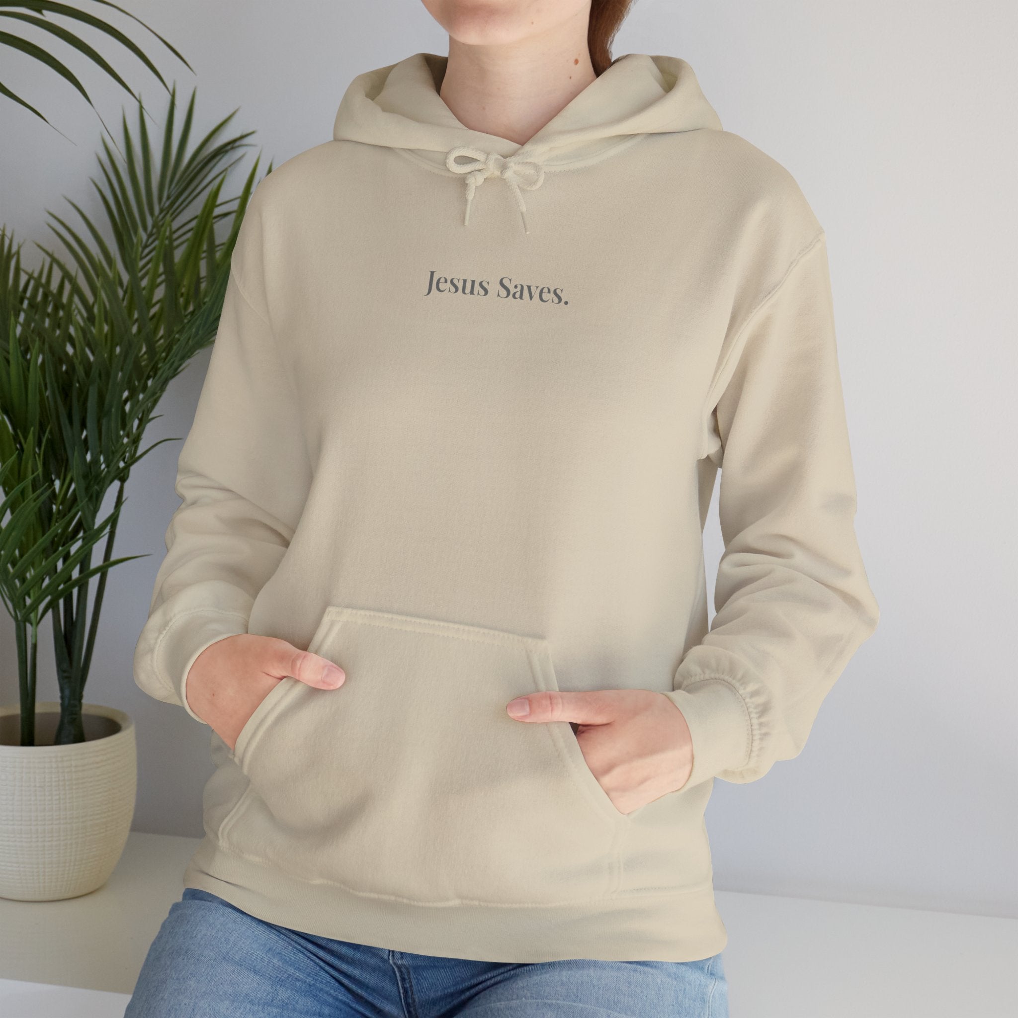 Romans 5:8 Cross and Vine Hoodie | Season1+ Christian Scripture Pullover | Christ Died For Us