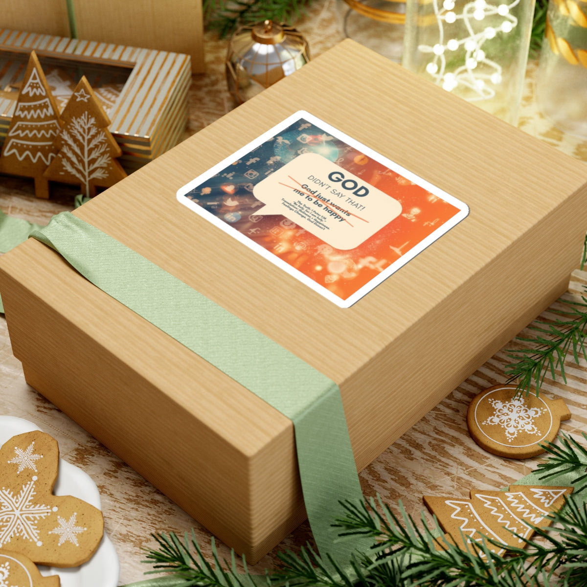 God Didn't Say That! Christian Truth Sticker | Holiness Over Happiness | 1 Peter 1:16