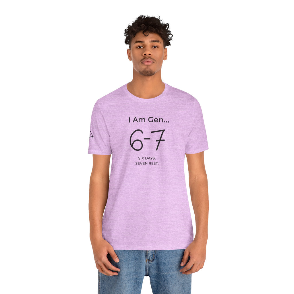 6-7 SIX DAYS. SEVEN REST. T-Shirt | Season1+ Minimalist Scripture Tee