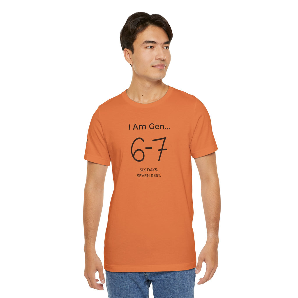 6-7 SIX DAYS. SEVEN REST. T-Shirt | Season1+ Minimalist Scripture Tee