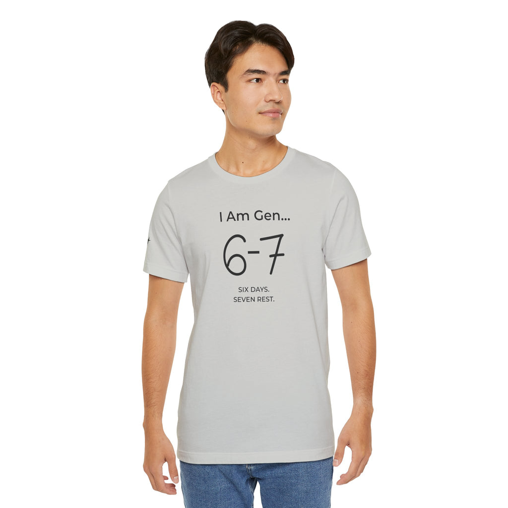 6-7 SIX DAYS. SEVEN REST. T-Shirt | Season1+ Minimalist Scripture Tee