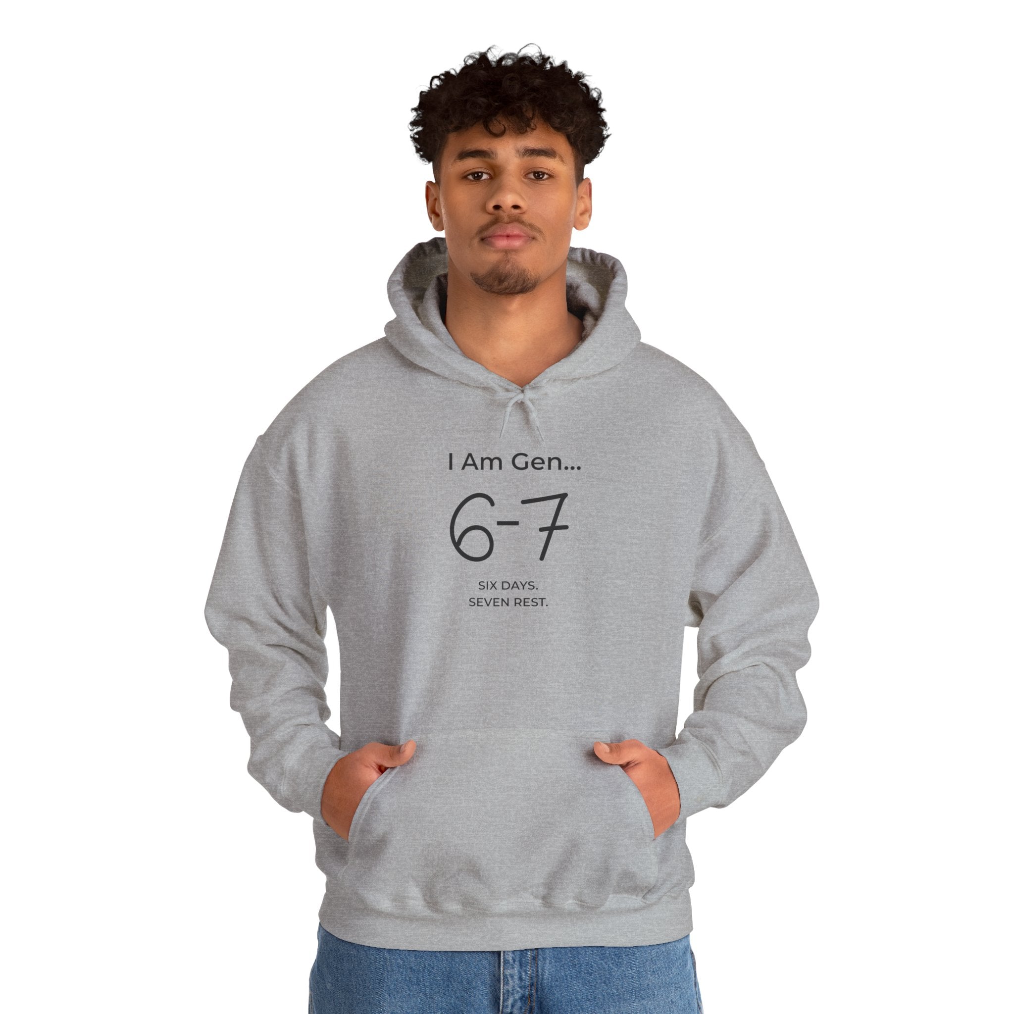 6-7 SIX DAYS. SEVEN REST. Hoodie | Season1+ Modern Christian Faith Pullover