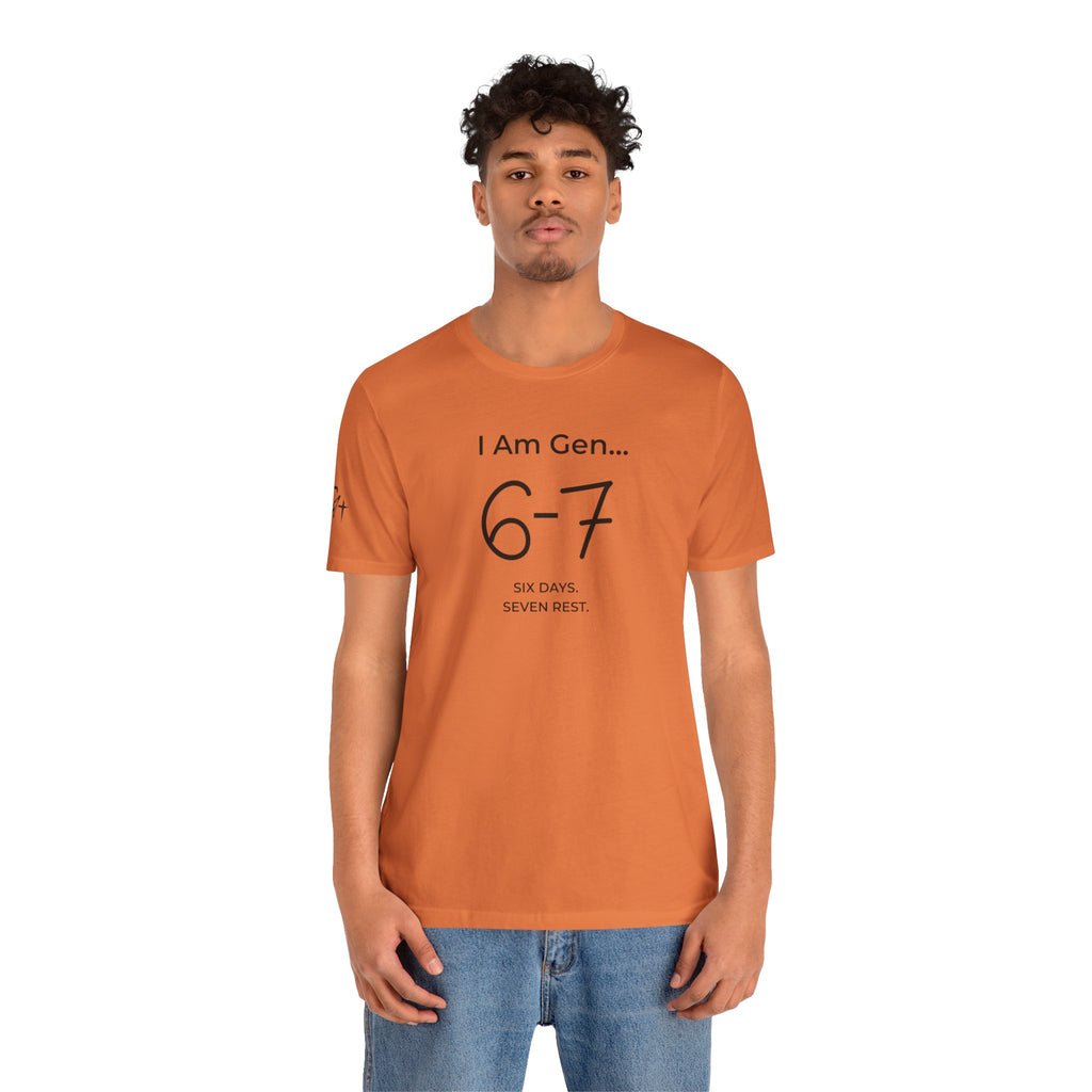 6-7 SIX DAYS. SEVEN REST. T-Shirt | Season1+ Minimalist Scripture Tee