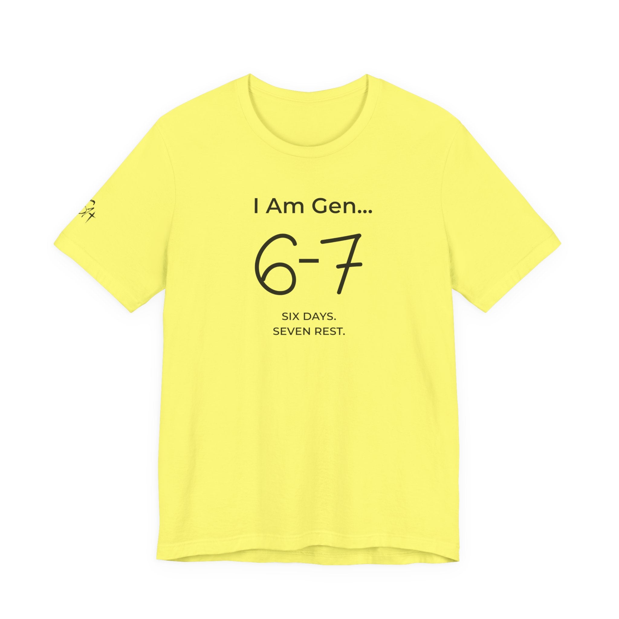 6-7 SIX DAYS. SEVEN REST. T-Shirt | Season1+ Minimalist Scripture Tee