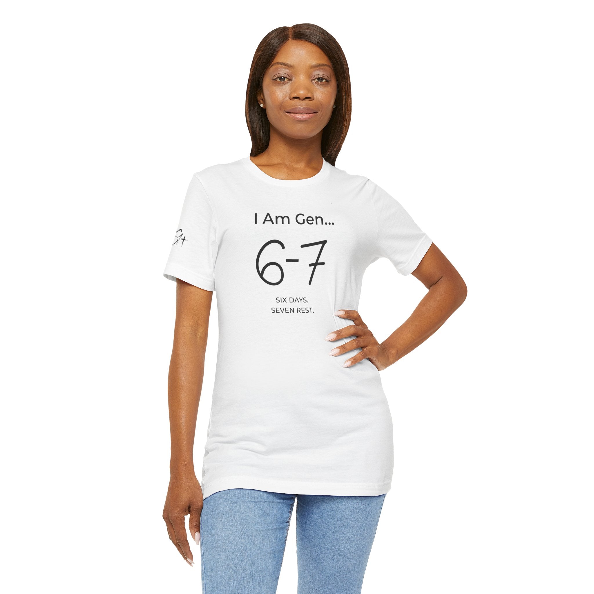 6-7 SIX DAYS. SEVEN REST. T-Shirt | Season1+ Minimalist Scripture Tee