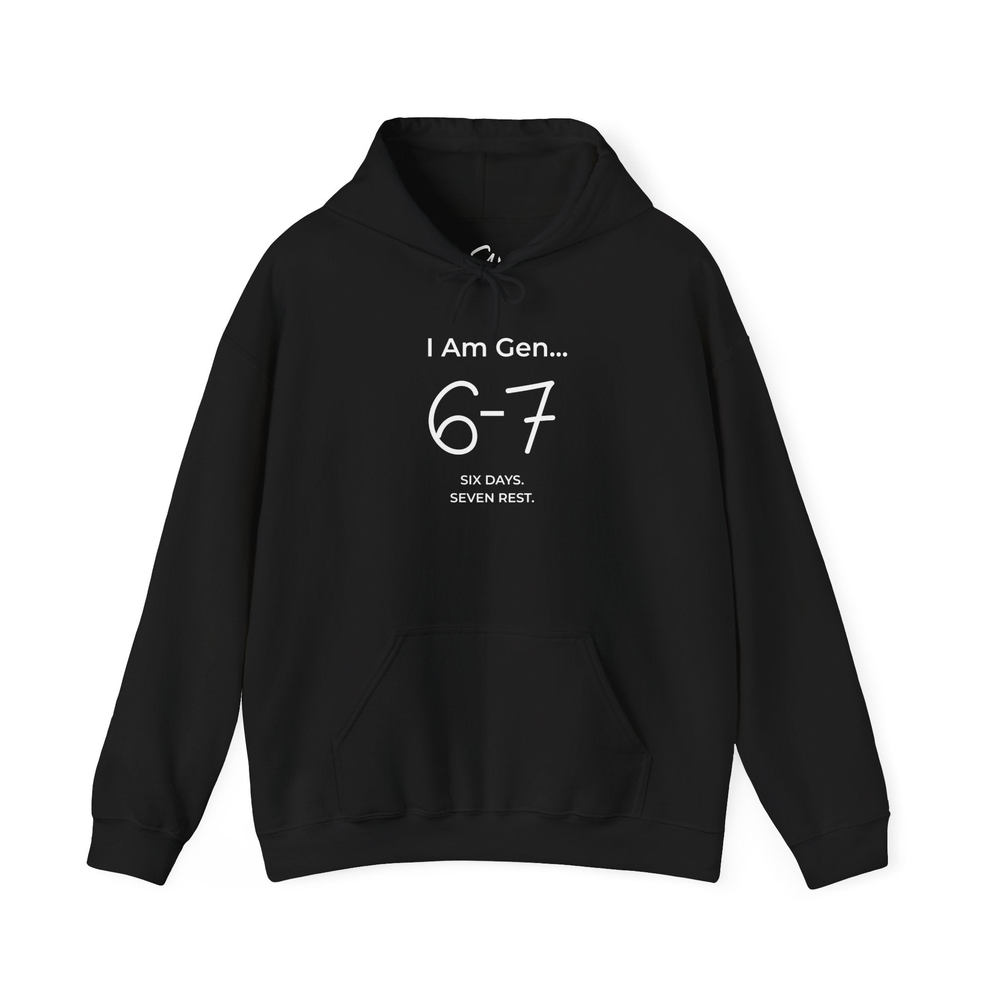 6-7 SIX DAYS. SEVEN REST. Hoodie | Season1+ Modern Christian Faith Pullover