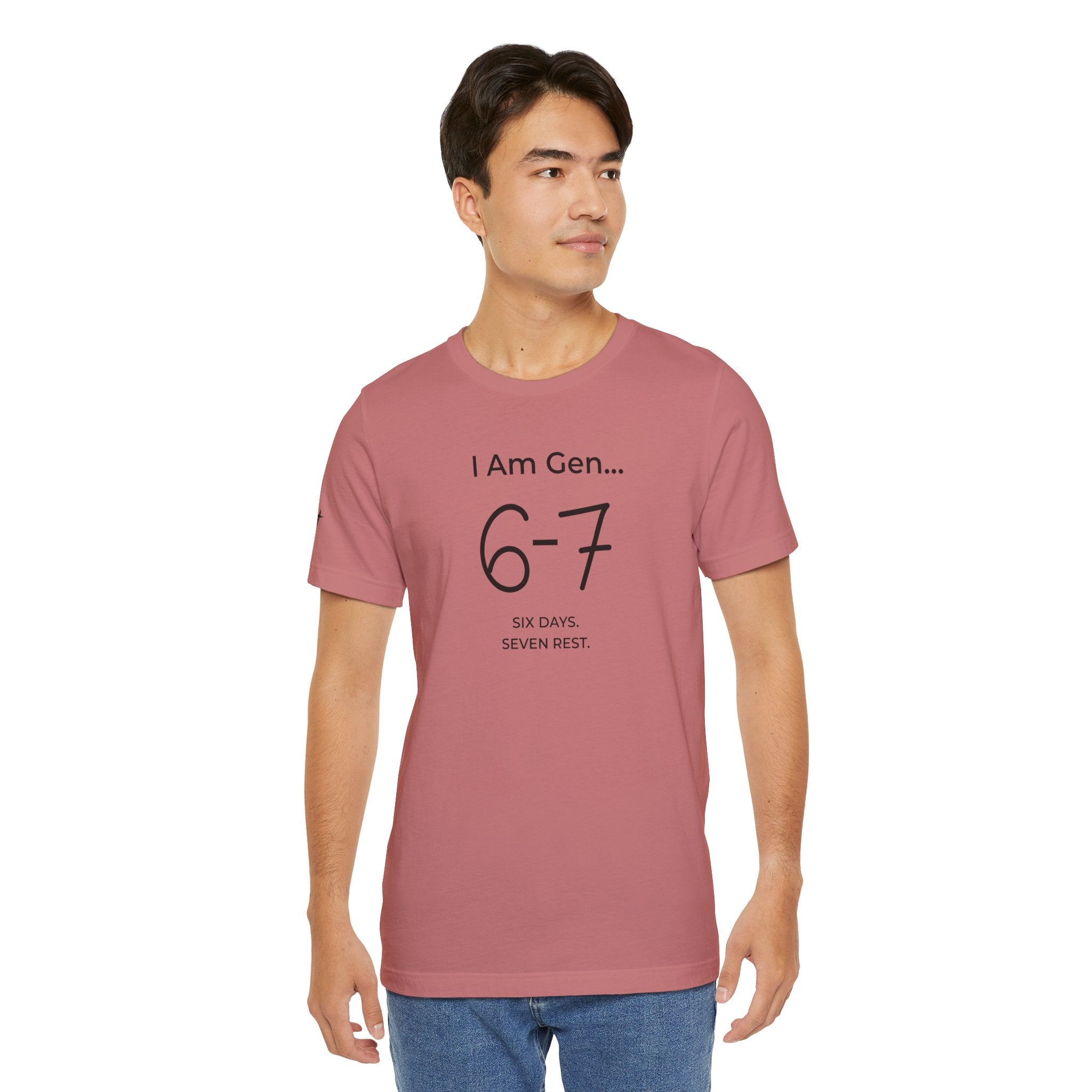 6-7 SIX DAYS. SEVEN REST. T-Shirt | Season1+ Minimalist Scripture Tee