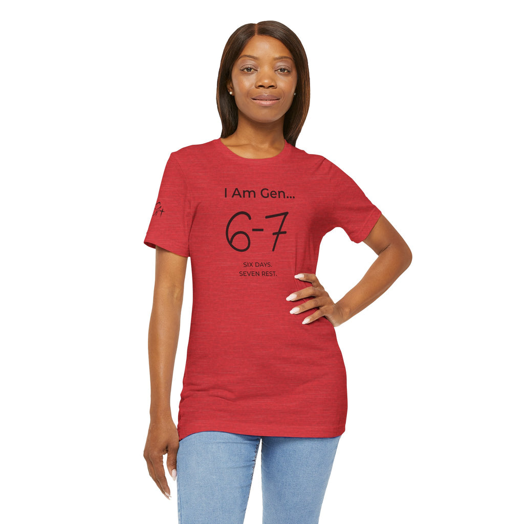 6-7 SIX DAYS. SEVEN REST. T-Shirt | Season1+ Minimalist Scripture Tee