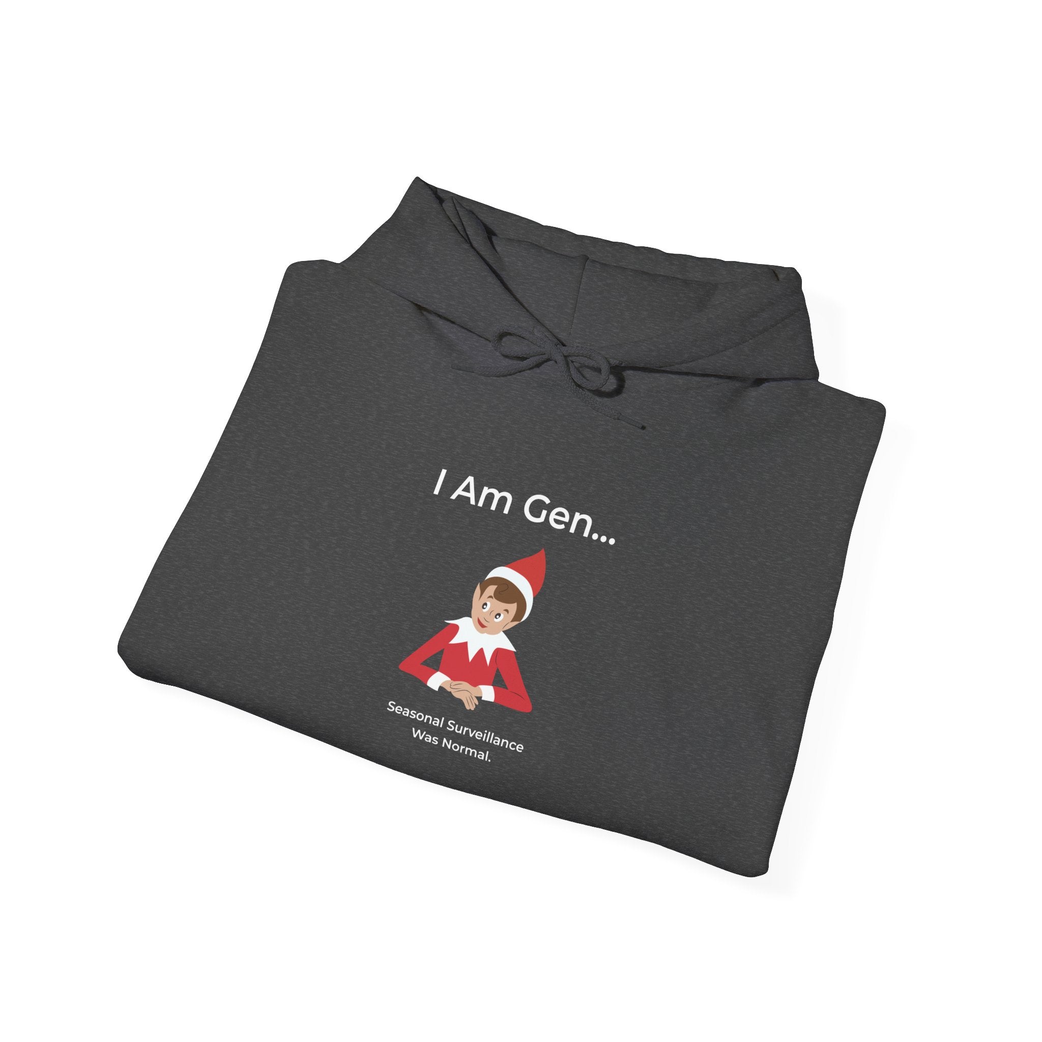 "I Am Gen..." Christmas Hoodie | Gen Z Elf Surveillance Sweatshirt | Holiday Humor Pullover Gift