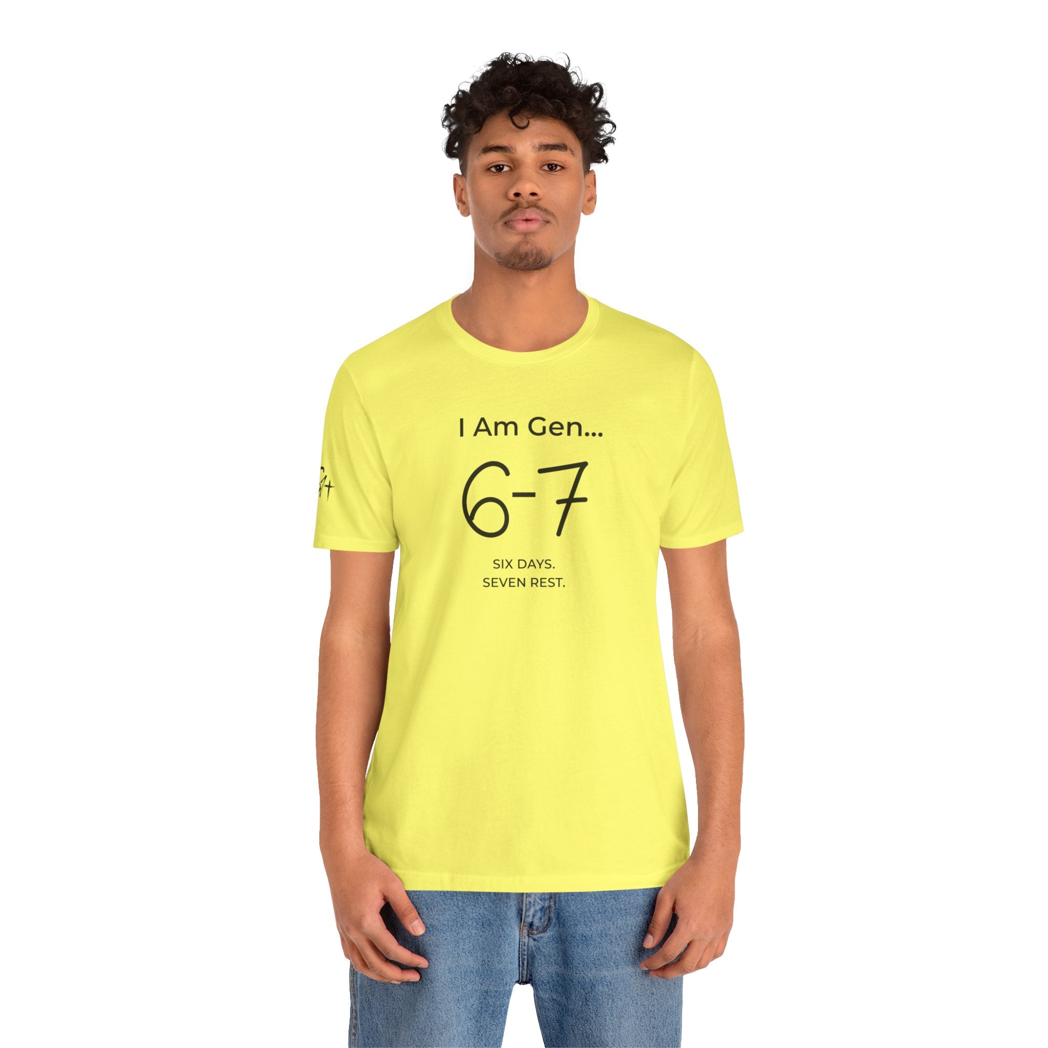 6-7 SIX DAYS. SEVEN REST. T-Shirt | Season1+ Minimalist Scripture Tee