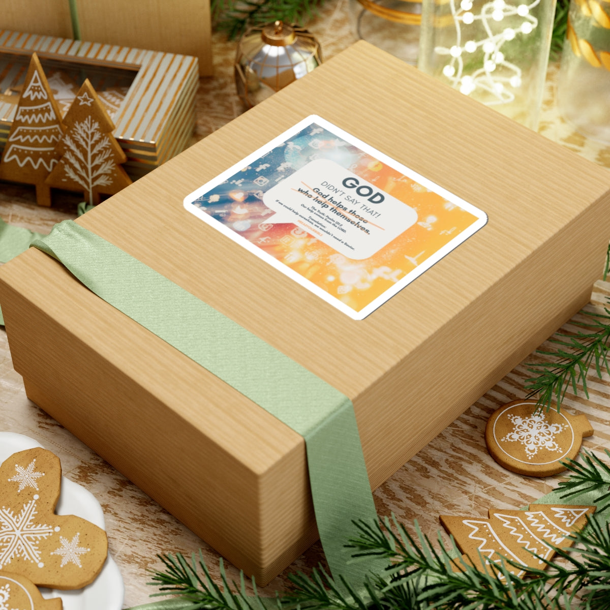 G.D.S.T. "God Helps Those Who Help Themselves" Sticker | Biblical Truth Psalm 121:2