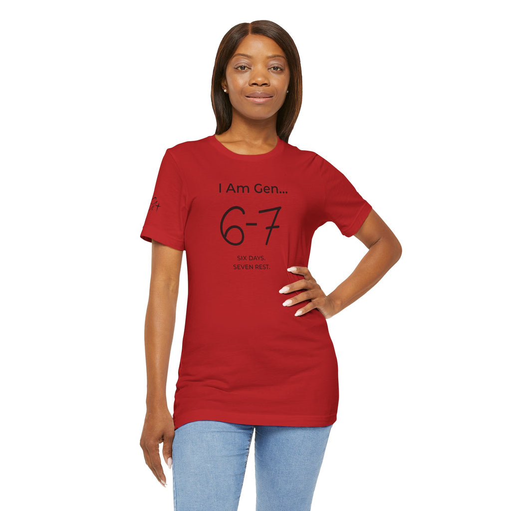 6-7 SIX DAYS. SEVEN REST. T-Shirt | Season1+ Minimalist Scripture Tee