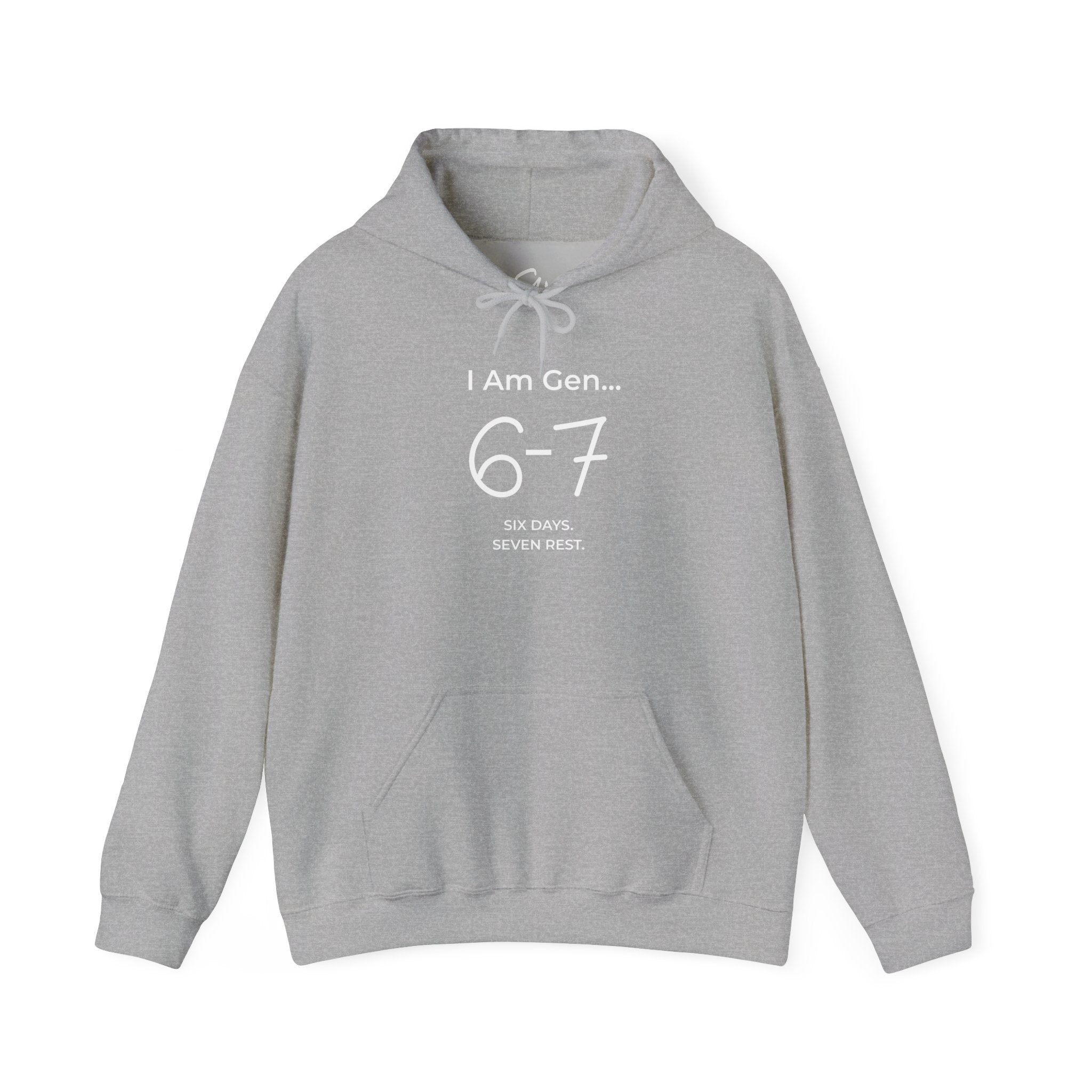 6-7 SIX DAYS. SEVEN REST. Hoodie | Season1+ Modern Christian Faith Pullover