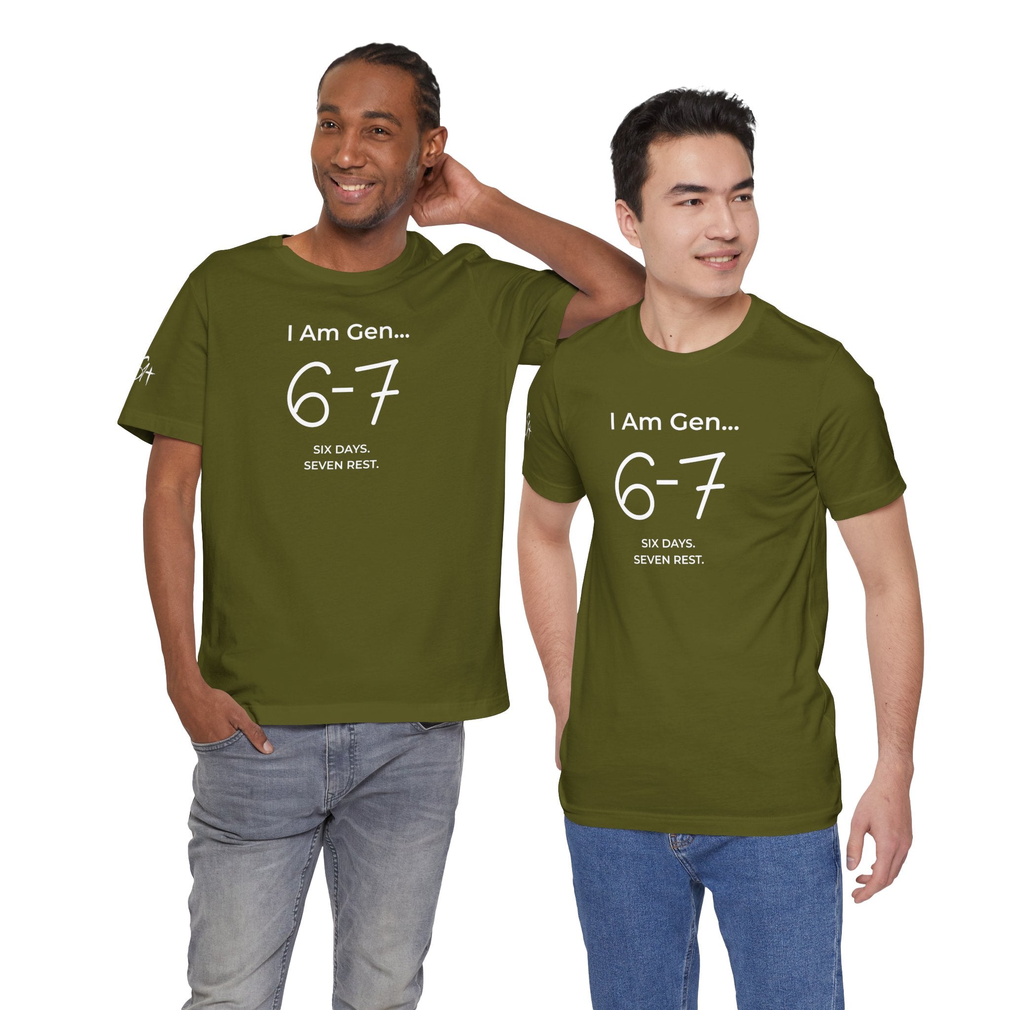 6-7 SIX DAYS. SEVEN REST. T-Shirt | Season1+ Minimalist Scripture Tee