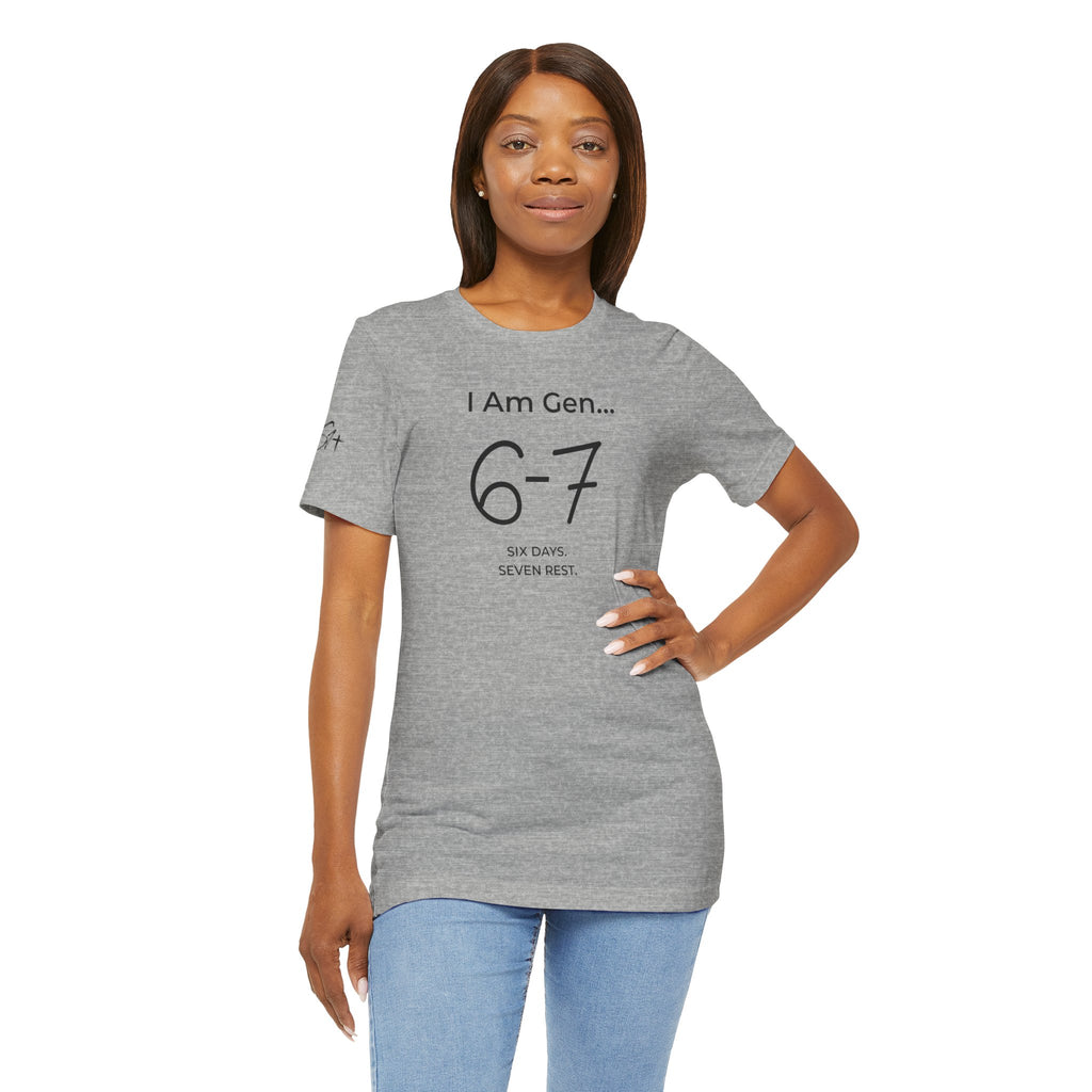 6-7 SIX DAYS. SEVEN REST. T-Shirt | Season1+ Minimalist Scripture Tee