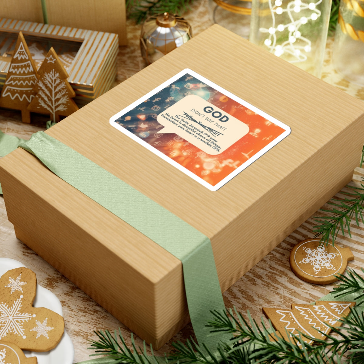 G.D.S.T. Follow Your Heart Sticker | Jeremiah 17:9 Deceitful Heart | Terrible GPS