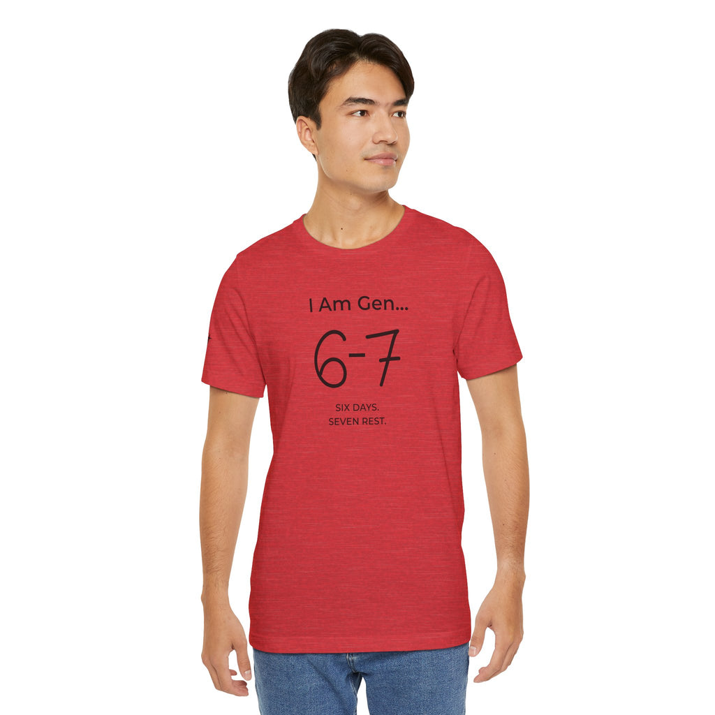 6-7 SIX DAYS. SEVEN REST. T-Shirt | Season1+ Minimalist Scripture Tee