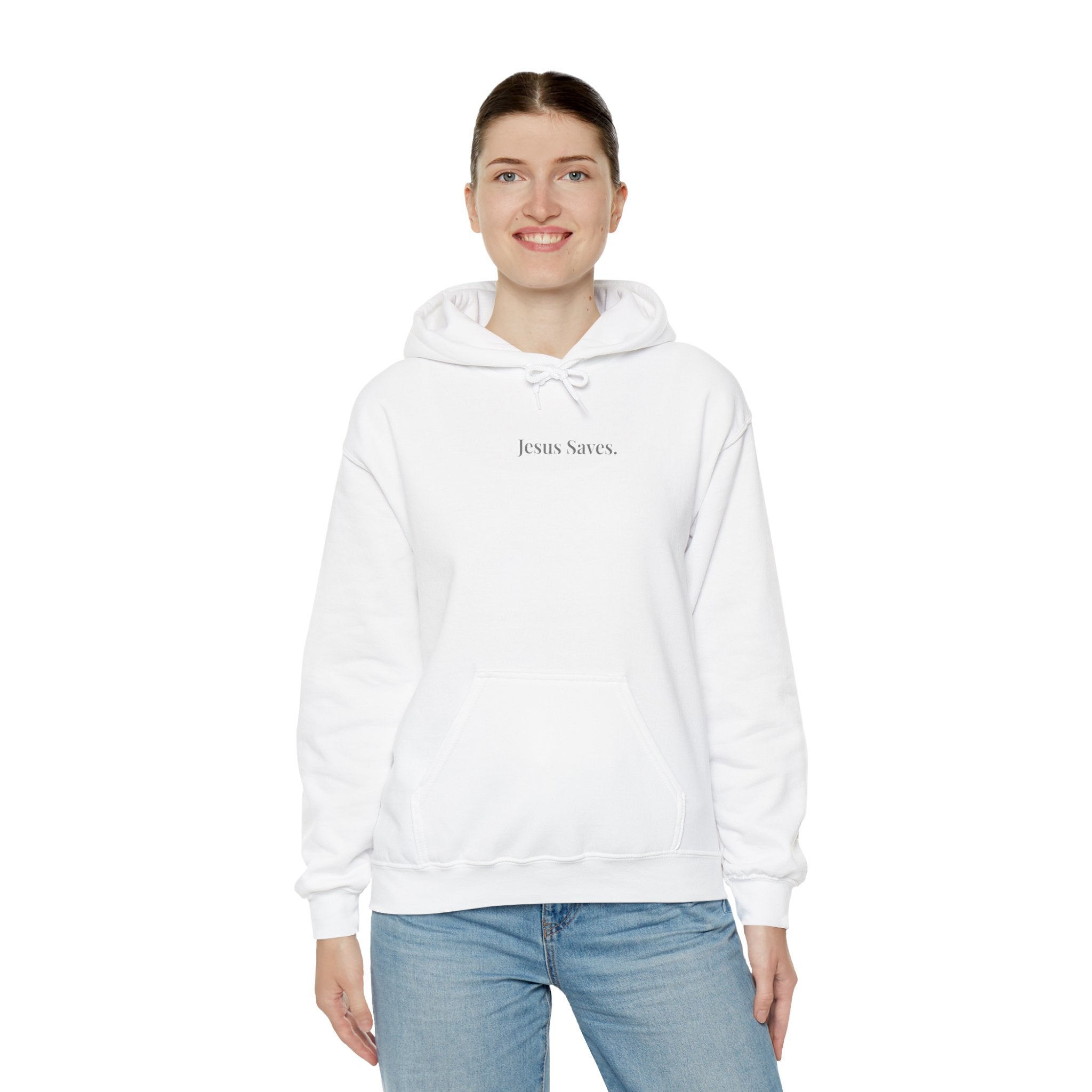 Romans 5:8 Cross and Vine Hoodie | Season1+ Christian Scripture Pullover | Christ Died For Us