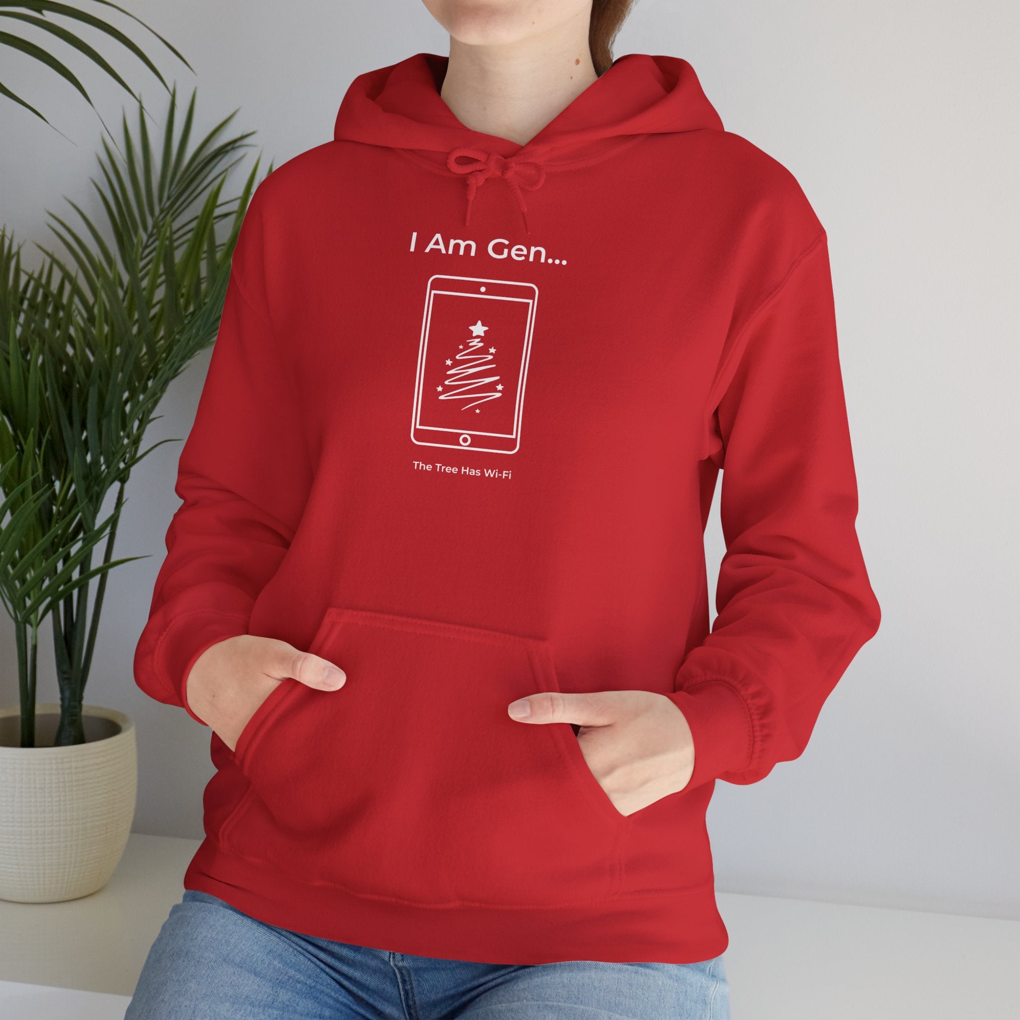 "I Am Gen..." Christmas T-Shirt | The Tree Has Wi-Fi Humor Hoodie | Gen Alpha Tech Gift | Modern Holiday Apparel
