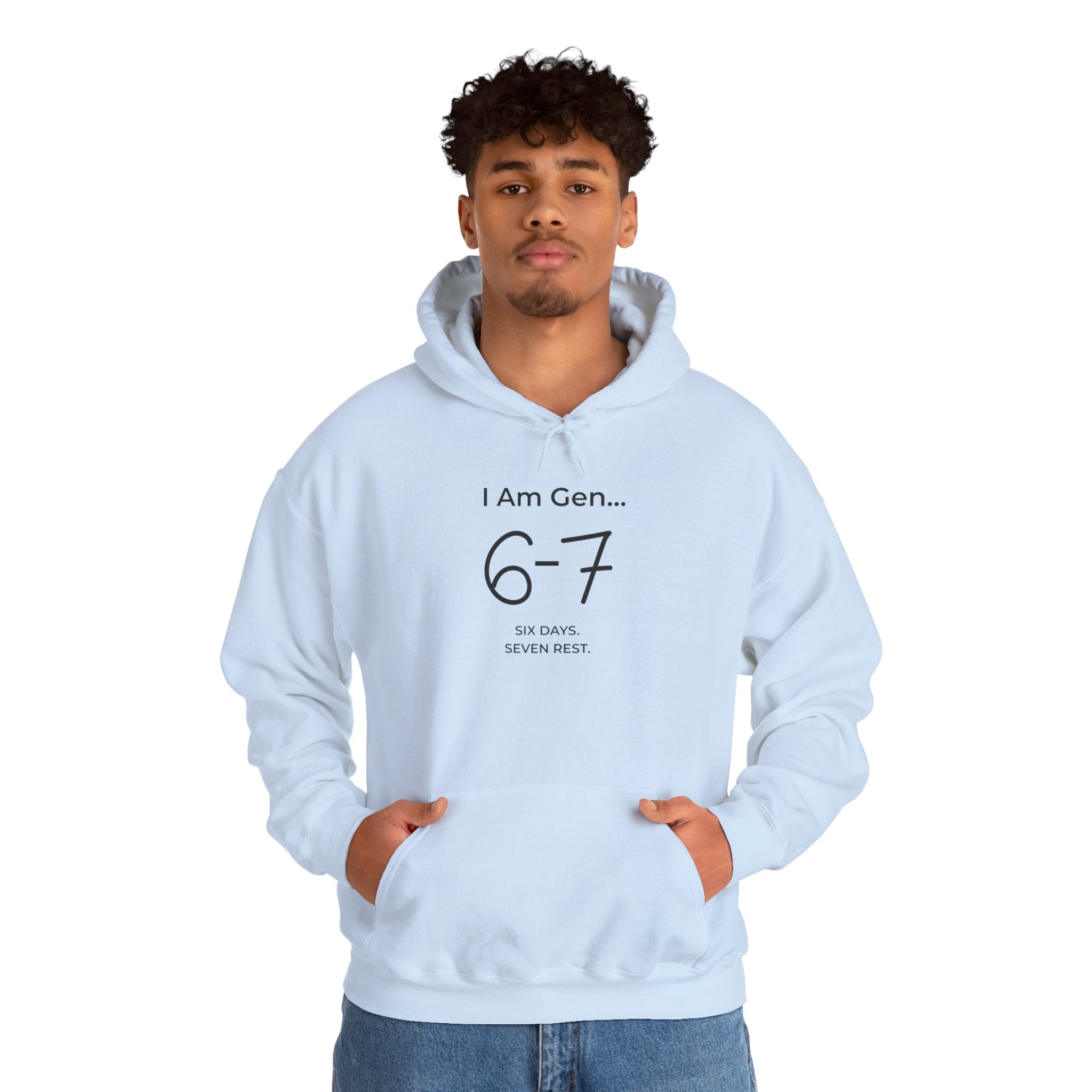 6-7 SIX DAYS. SEVEN REST. Hoodie | Season1+ Modern Christian Faith Pullover