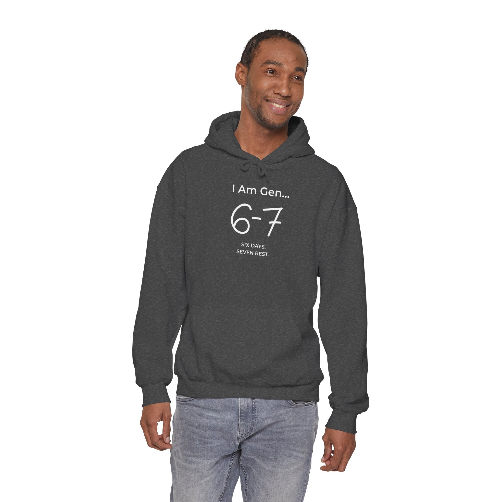 6-7 SIX DAYS. SEVEN REST. Hoodie | Season1+ Modern Christian Faith Pullover