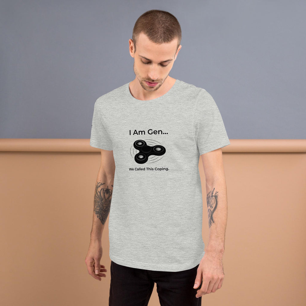 I Am Gen… Fidget Spinner T-Shirt | Gen Z Nostalgia Tee | Minimalist Memory Graphic | Bella Canvas 3001 | Season1+