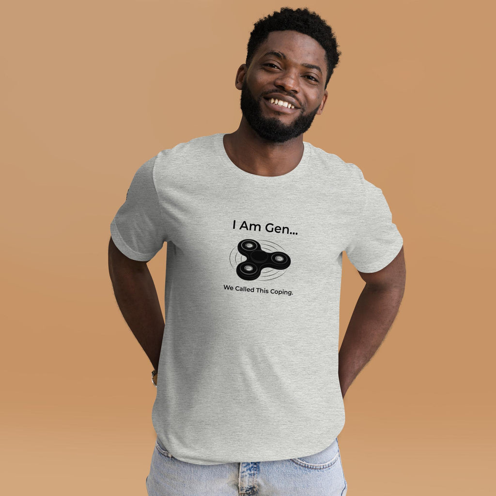 I Am Gen… Fidget Spinner T-Shirt | Gen Z Nostalgia Tee | Minimalist Memory Graphic | Bella Canvas 3001 | Season1+