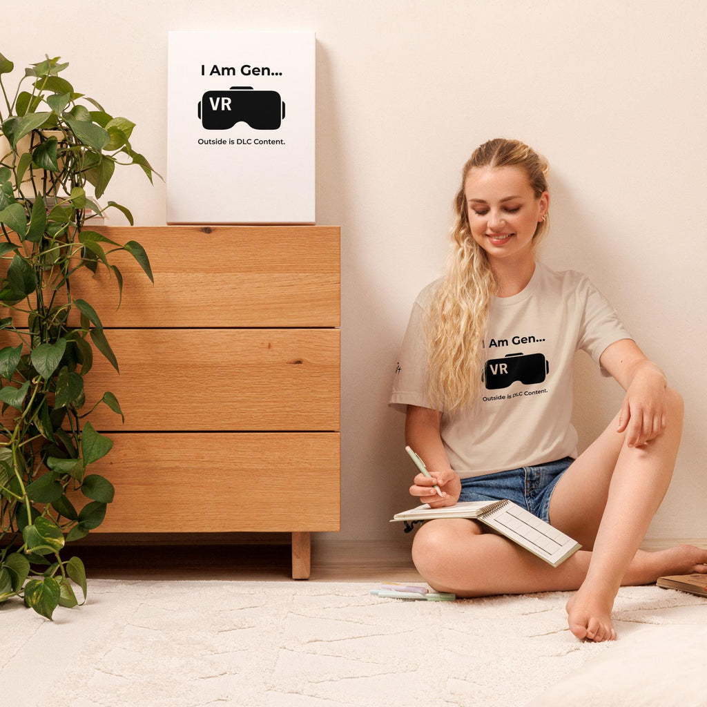 I Am Gen… VR Raised T-Shirt | Gen Alpha Virtual Reality Headset Tee | Digital Native Nostalgia Shirt | Bella Canvas 3001 | Season1+