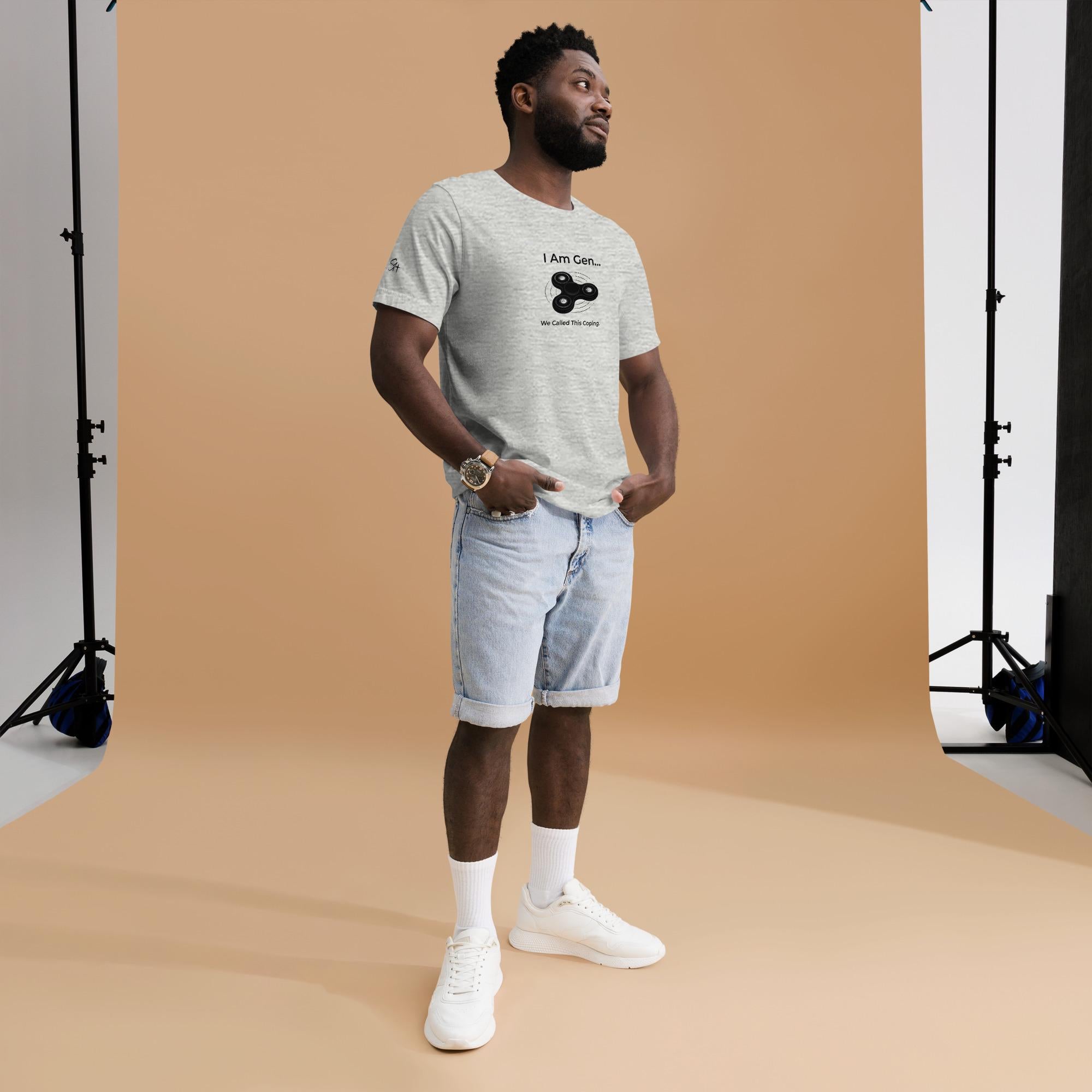 I Am Gen… Fidget Spinner T-Shirt | Gen Z Nostalgia Tee | Minimalist Memory Graphic | Bella Canvas 3001 | Season1+